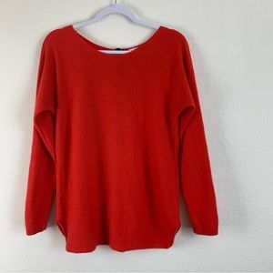 Boden Red Cashmere Long Sleeve Sweater